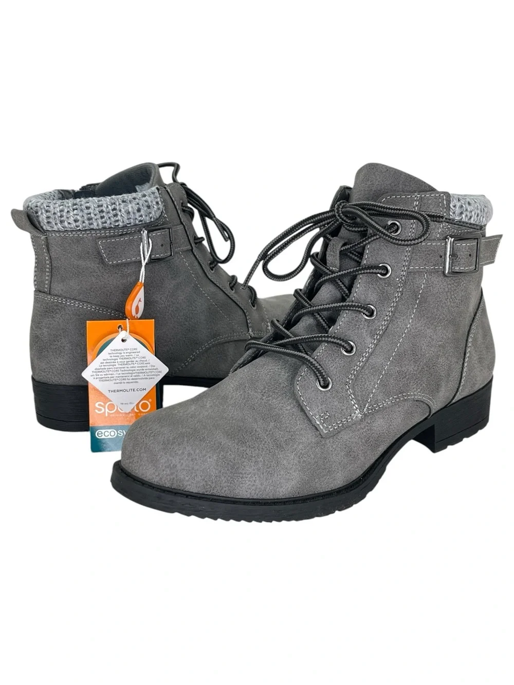 Sporto Lala Grey Waterproof Thermolite Womens Ankle Boots Size 9M